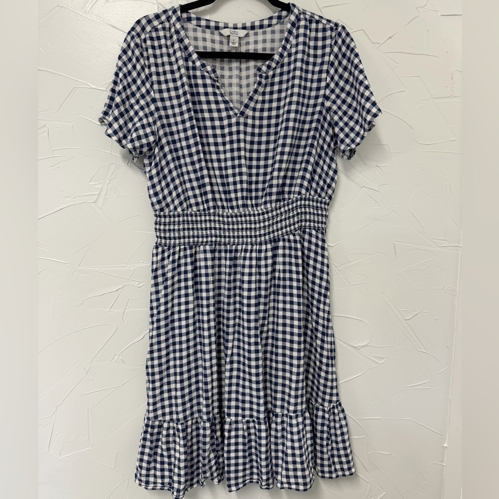 Croft & Barrow Checkered Midi Dress Summer size large